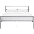 Modway Alina Powder Coated Sturdy Steel Full Platform Bed Frame in Gray