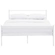 Modway Alina Powder Coated Sturdy Steel Full Platform Bed Frame in White