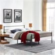 Modway Alina Powder Coated Sturdy Steel Queen Platform Bed Frame in Brown