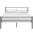 Modway Alina Powder Coated Sturdy Steel Queen Platform Bed Frame in Brown