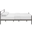 Modway Alina Powder Coated Sturdy Steel Queen Platform Bed Frame in Brown