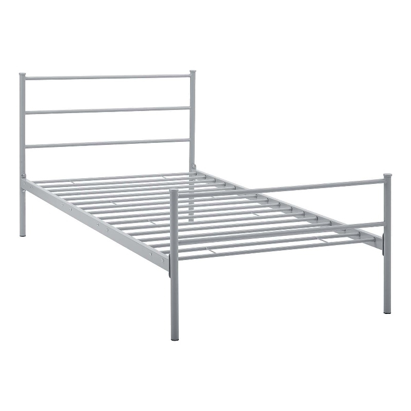 Modway Alina Powder Coated Sturdy Steel Twin Platform Bed Frame in Gray