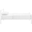 Modway Alina Powder Coated Sturdy Steel Twin Platform Bed Frame in White