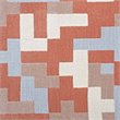 Modway Andela Mosaic 5' x 8' Area Rug in Coral and Blue