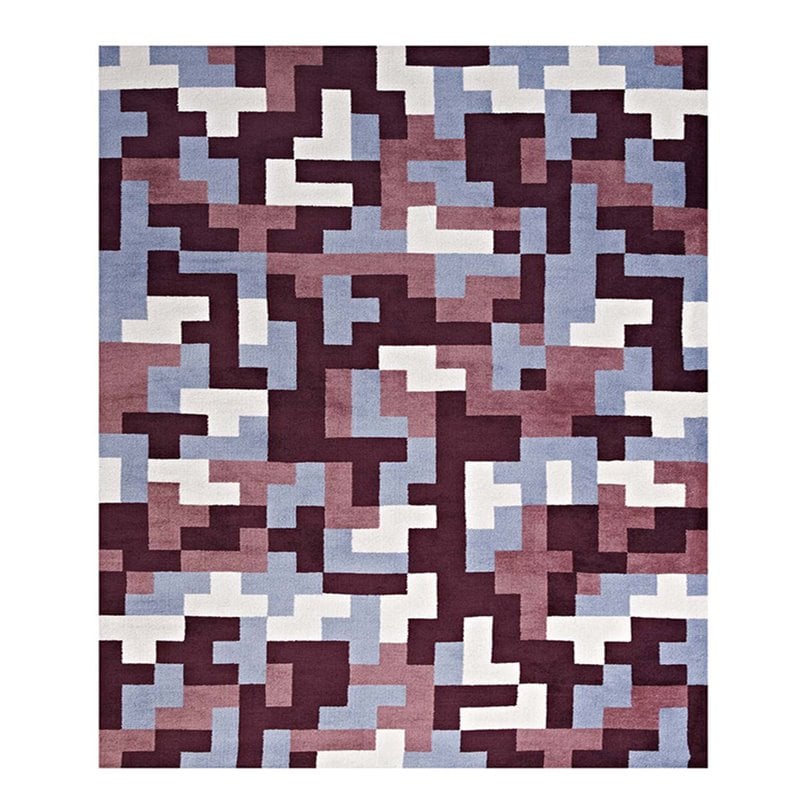Modway Andela Mosaic 5' x 8' Area Rug in Red and Blue