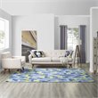 Modway Andela Mosaic 8' x 10' Area Rug in Blue and Olive Green