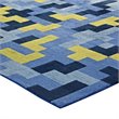 Modway Andela Mosaic 8' x 10' Area Rug in Blue and Olive Green