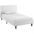 Modway Anya Twin Modern Style Polyester Fabric Bed in White Finish