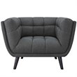 Modway Bestow Modern Style Upholstered Polyester Fabric Armchair in Gray