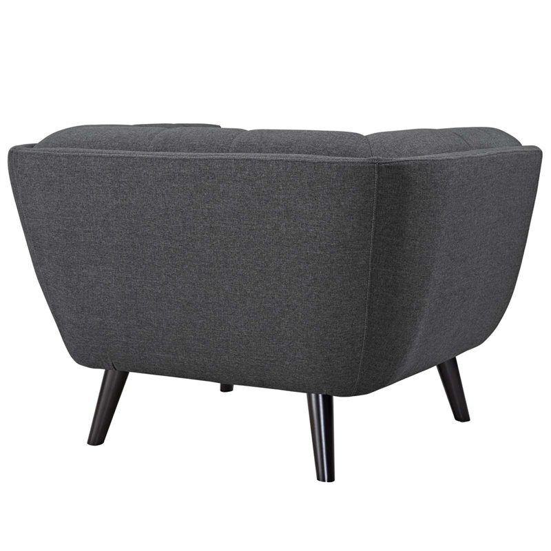 Modway Bestow Modern Style Upholstered Polyester Fabric Armchair in Gray