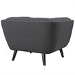 Modway Bestow Modern Style Upholstered Polyester Fabric Armchair in Gray