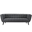 Modway Bestow Modern Style Upholstered Polyester Fabric Sofa in Gray