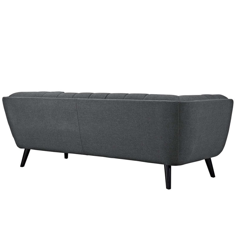 Modway Bestow Modern Style Upholstered Polyester Fabric Sofa in Gray