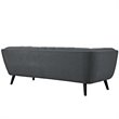 Modway Bestow Modern Style Upholstered Polyester Fabric Sofa in Gray