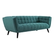 Modway Bestow Modern Style Upholstered Polyester Fabric Sofa in Teal Blue