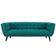 Modway Bestow Modern Style Upholstered Polyester Fabric Sofa in Teal Blue