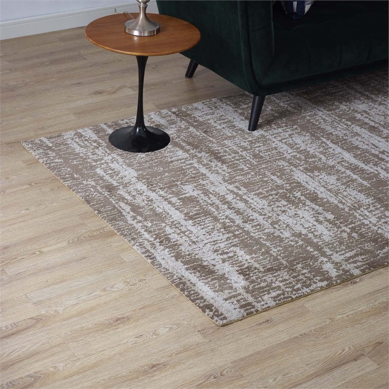 Modway Darja Modern 5' x 8' Area Rug in Tan