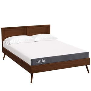 Modway Mila 6&quot Modern Style Memory Foam Full Mattress in Gray