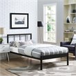 Modway Gwen Powder Coated Sturdy Steel Twin Bed Frame in Brown