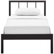 Modway Gwen Powder Coated Sturdy Steel Twin Bed Frame in Brown