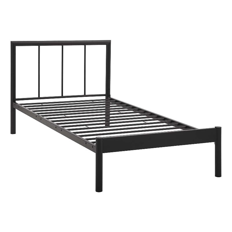 Modway Gwen Powder Coated Sturdy Steel Twin Bed Frame in Brown