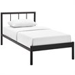 Modway Gwen Powder Coated Sturdy Steel Twin Bed Frame in Brown
