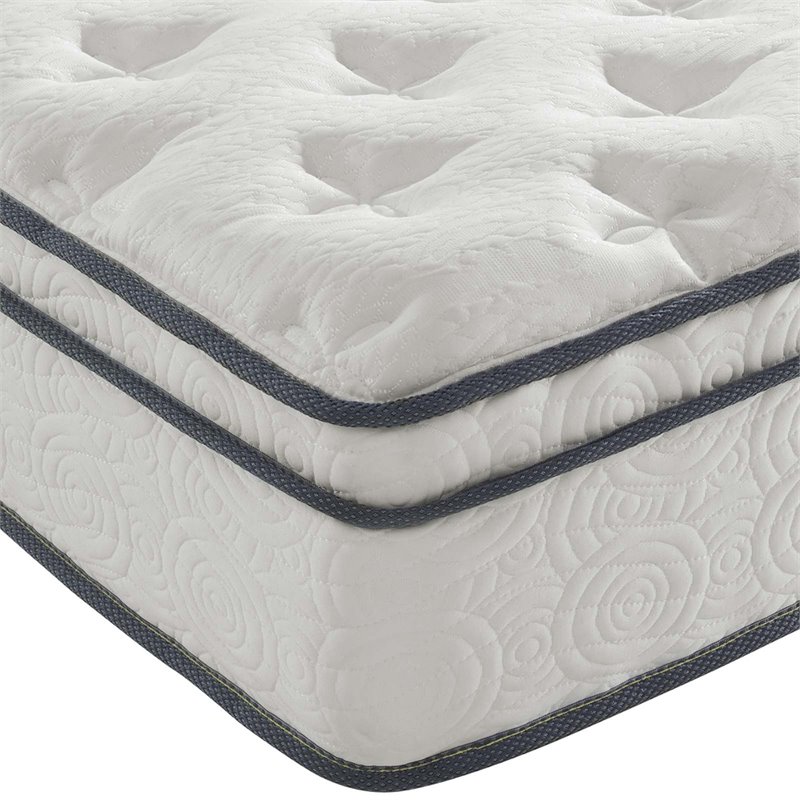 Modway Jenna 10 Modern Innerspring and Foam Queen Mattress in White Cymax Business