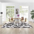 Modway Kahula Mosaic 8' x 10' Area Rug in Gray and White