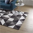 Modway Kahula Mosaic 8' x 10' Area Rug in Gray and White