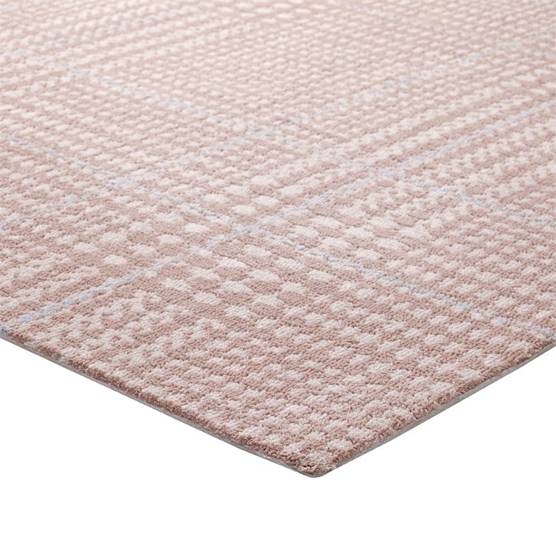 Modway Kaja 5' x 8' Area Rug in Ivory and Cameo Rose