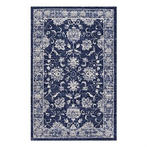Modway Kazia Medallion 5' x 8' Area Rug in Blue and Ivory