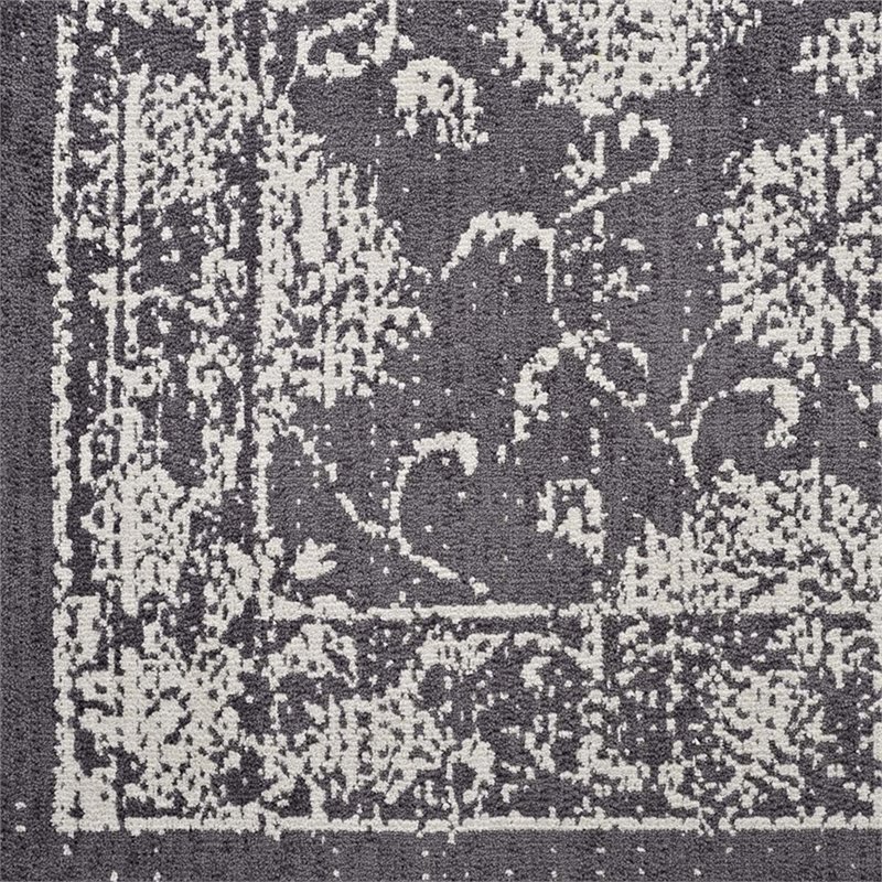 Modway Kazia Medallion 5' x 8' Area Rug in Gray and Ivory