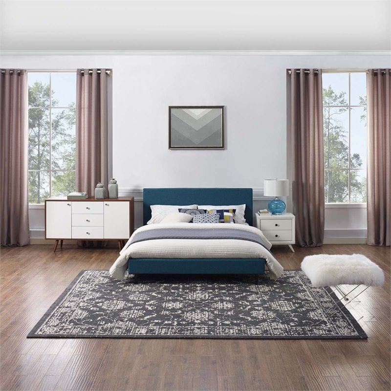 Modway Kazia Medallion 8' x 10' Area Rug in Gray and Ivory