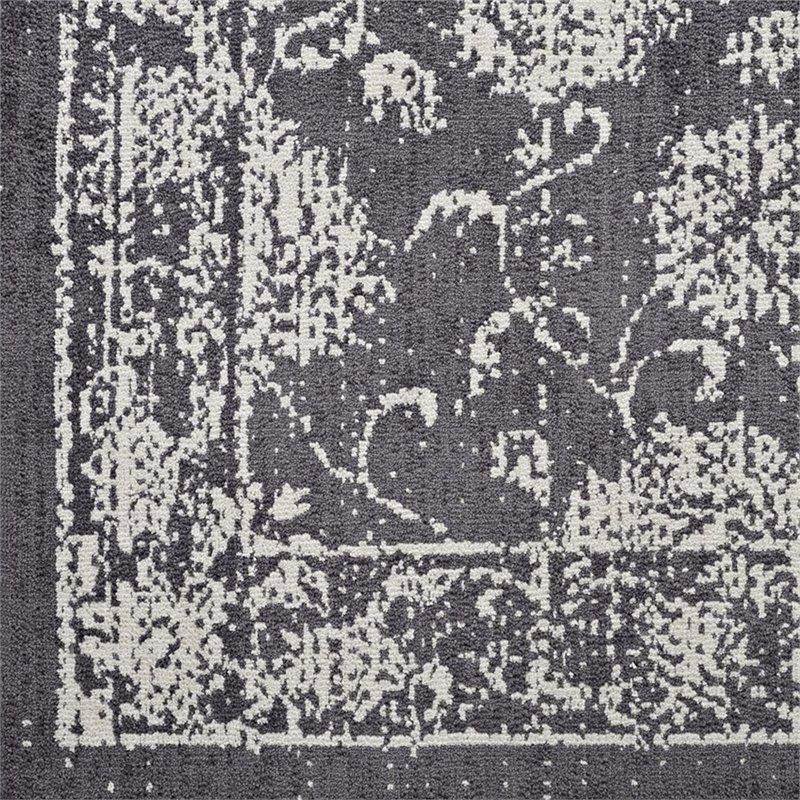 Modway Kazia Medallion 8' x 10' Area Rug in Gray and Ivory