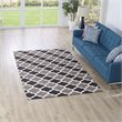 Modway Lida Moroccan Trellis 5' x 8' Area Rug in Charcoal and Black
