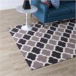 Modway Lida Moroccan Trellis 5' x 8' Area Rug in Charcoal and Black