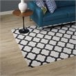 Modway Lida Moroccan Trellis 5' x 8' Area Rug in Ivory and Charcoal
