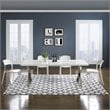 Modway Lida Moroccan Trellis 8' x 10' Area Rug in Ivory and Charcoal