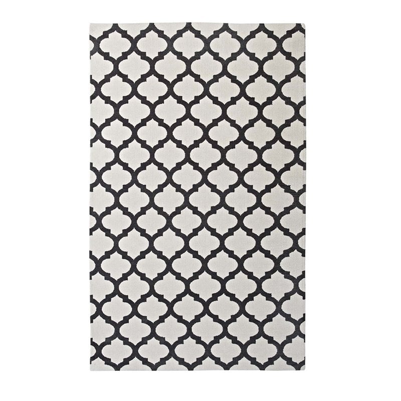 Modway Lida Moroccan Trellis 8' x 10' Area Rug in Ivory and Charcoal
