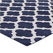 Modway Lida Moroccan Trellis 8' x 10' Area Rug in Navy and Ivory