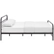 Modway Maisie Queen Powder Coated Sturdy Steel Bed Frame in Brown