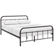 Modway Maisie Queen Powder Coated Sturdy Steel Bed Frame in Brown