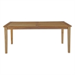 Modway Marina Outdoor Patio Solid Teak Wood Dining Table in Natural