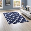 Modway Marja Moroccan Trellis 5' x 8' Area Rug in Navy and Ivory