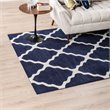 Modway Marja Moroccan Trellis 5' x 8' Area Rug in Navy and Ivory