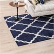 Modway Marja Moroccan Trellis 8' x 10' Area Rug in Navy and Ivory