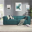 Modway Mingle 2-Piece Fabric Upholstered Loveseat in Teal Finish