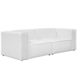Modway Mingle 2-Piece Fabric Upholstered Loveseat in White Finish