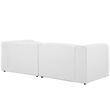 Modway Mingle 2-Piece Fabric Upholstered Loveseat in White Finish
