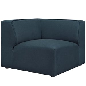 Modway Mingle Modern Style Polyester Fabric Sofa Corner Chair in Blue